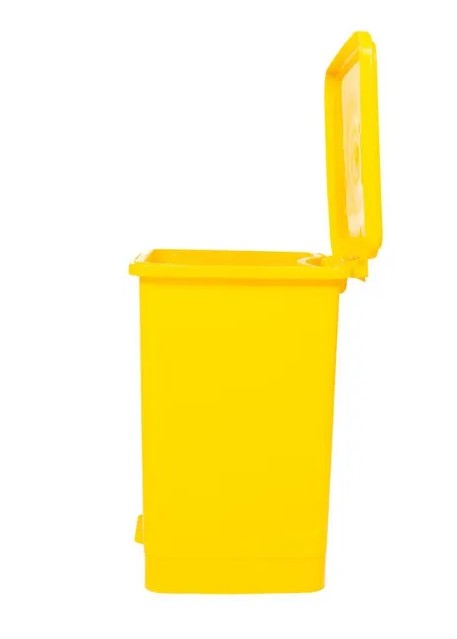 Контейнер для мед. отходов класс Б (желтый) с педалью 15л