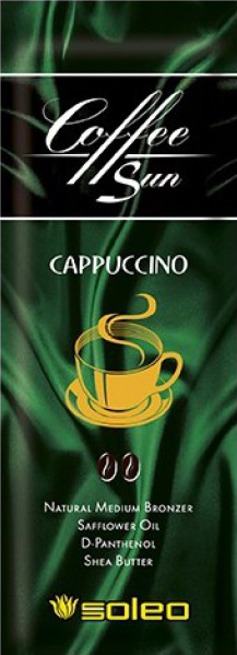 Средство для загара Soleo Coffe sun:cappuccino 15ml.
