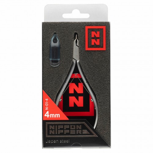 Кусачки Nippon Nippers для кутикулы N-01-4 (4 мм) Двойная пружина Матовые