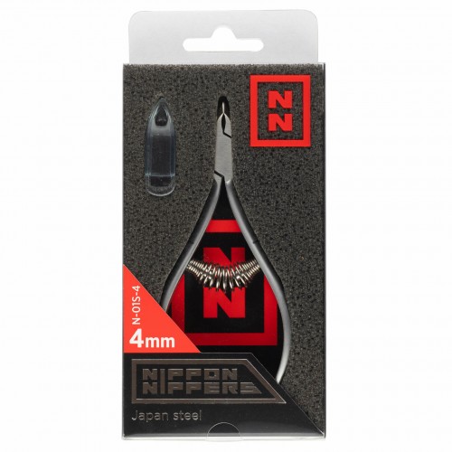 Кусачки Nippon Nippers для кутикулы N-01S-4 (4 мм) Спиральная пружина Матовые