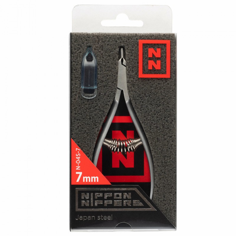Кусачки Nippon Nippers для кутикулы N-04S-7 (7 мм) Спиральная пружина Матовые