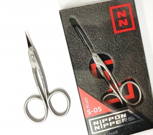 Ножницы Nippon Nippers для кутикулы S-05 длина 88 мм Матовые
