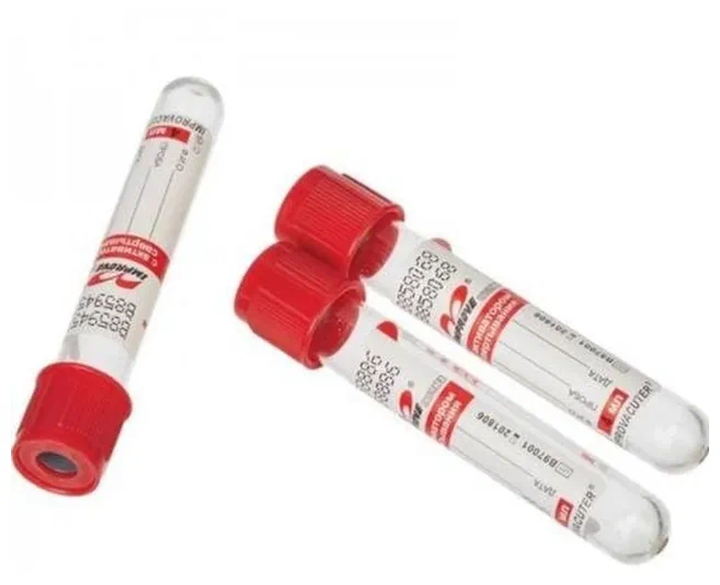 Пробирка с активатором образования сгустка 4 мл. 13*100 пластик красная