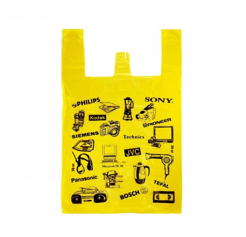 Пакет-майка 40+16*60 16мк.ЖЕЛТЫЙ №100