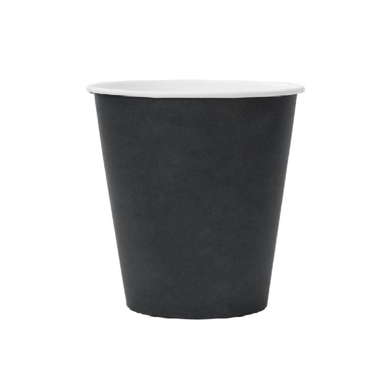 Стакан бумажный 250 мл № 50 ЧЕРНЫЕ