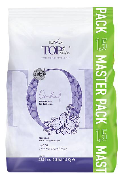 Воск горячий гранулы (пленочный) Top Line Orchid Орхидея ITALWAX 1,5 кг