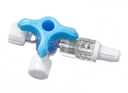 Краник трехходовой инфузионный синий Луер-Лок